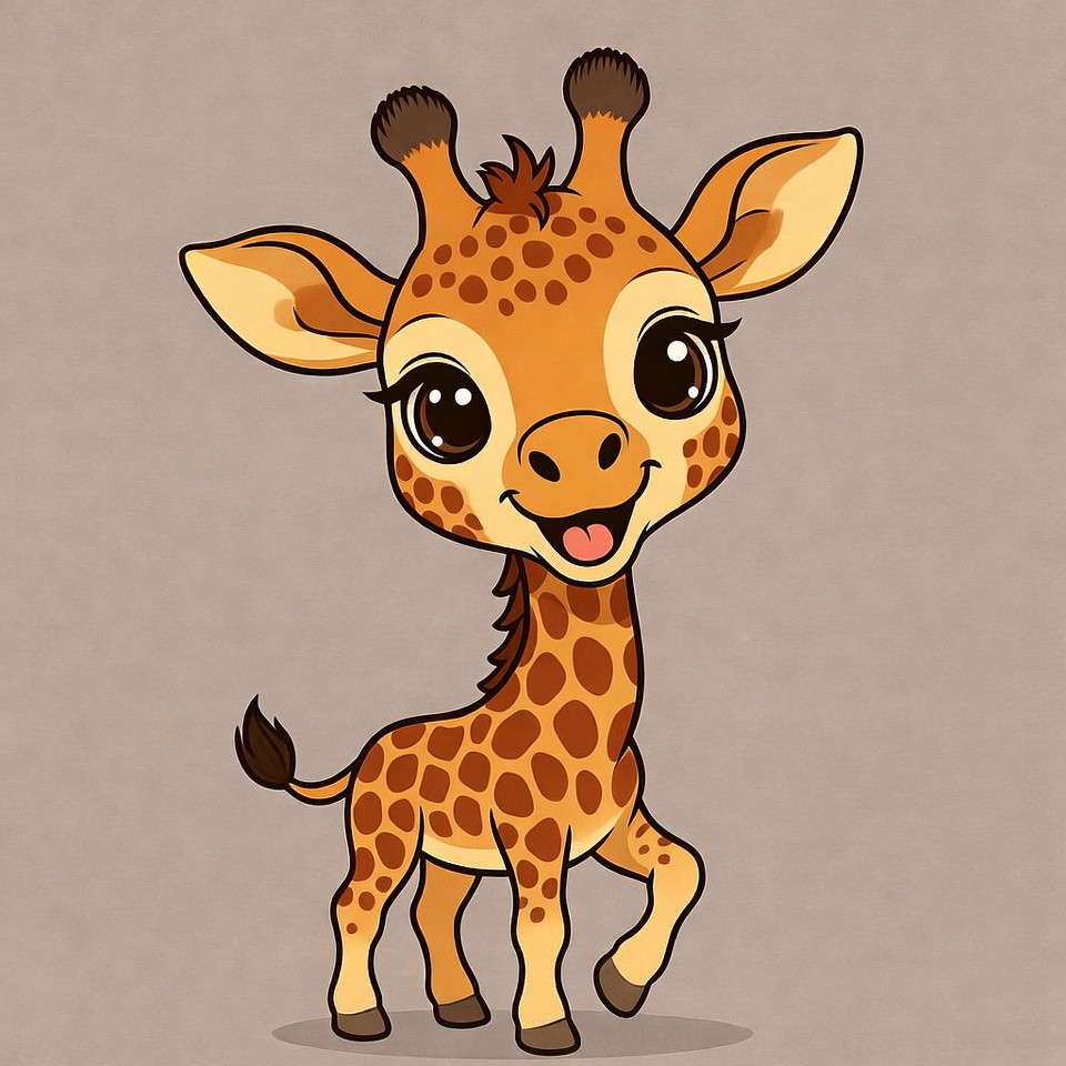 Cute cartoon baby giraffe Cute cartoon baby giraffe