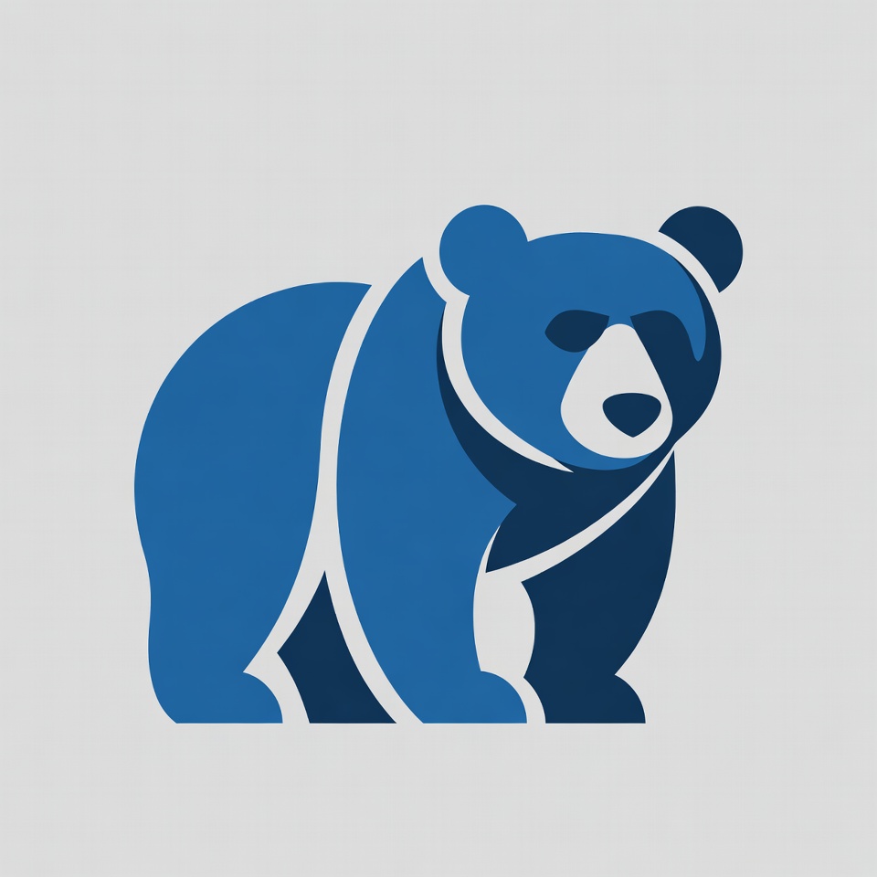 Blue bear illustration Blue bear illustration