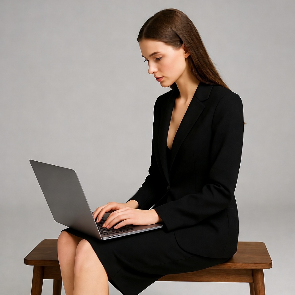 Woman working on laptop Woman working on laptop
