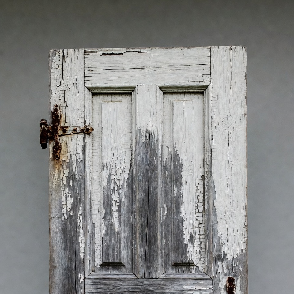 Old Weathered White Wooden Door Old Weathered White Wooden Door