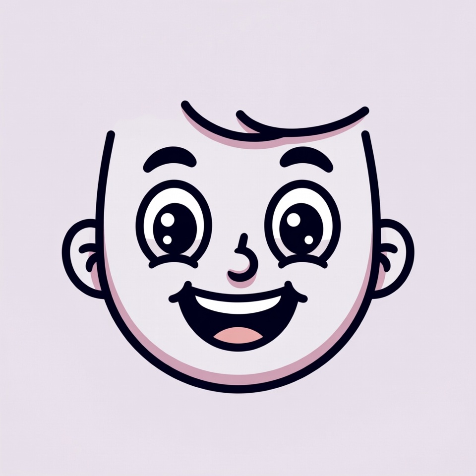 Happy cartoon boy smiling Happy cartoon boy smiling