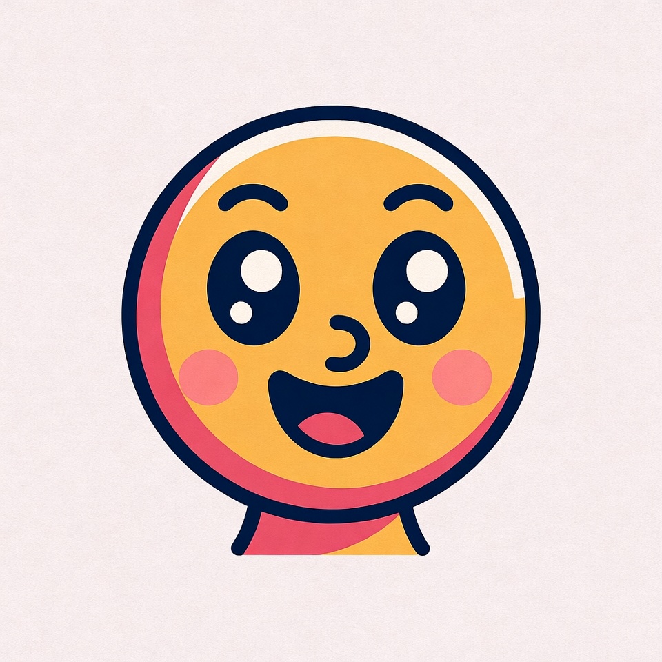 Cute Smiling Yellow Cartoon Face Cute Smiling Yellow Cartoon Face