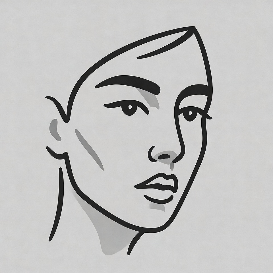 Line Art Woman Face Line Art Woman Face