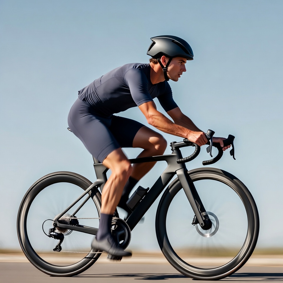 Man cycling on road bike Man cycling on road bike