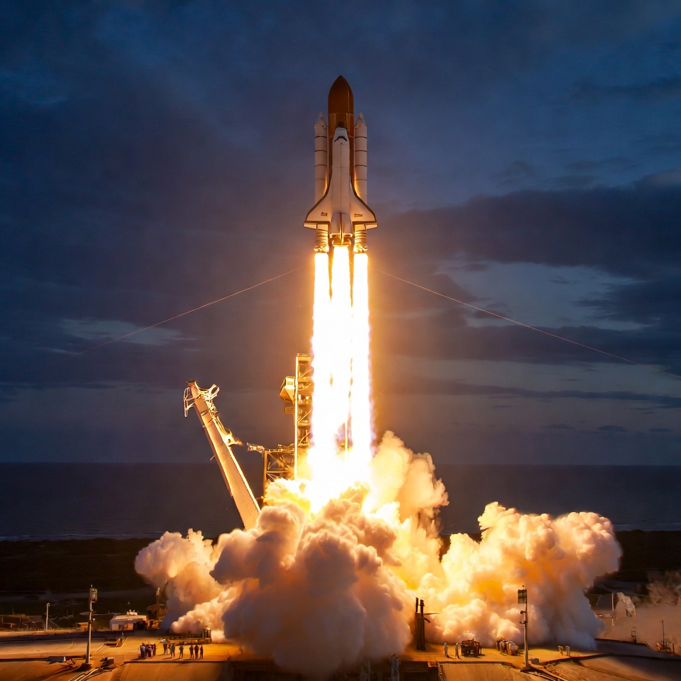 Space Shuttle Launch at Night Space Shuttle Launch at Night