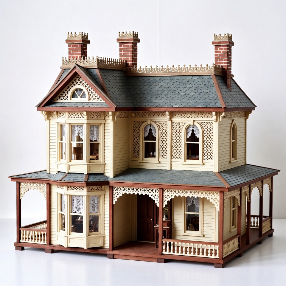 Victorian Dollhouse with Porch Victorian Dollhouse with Porch