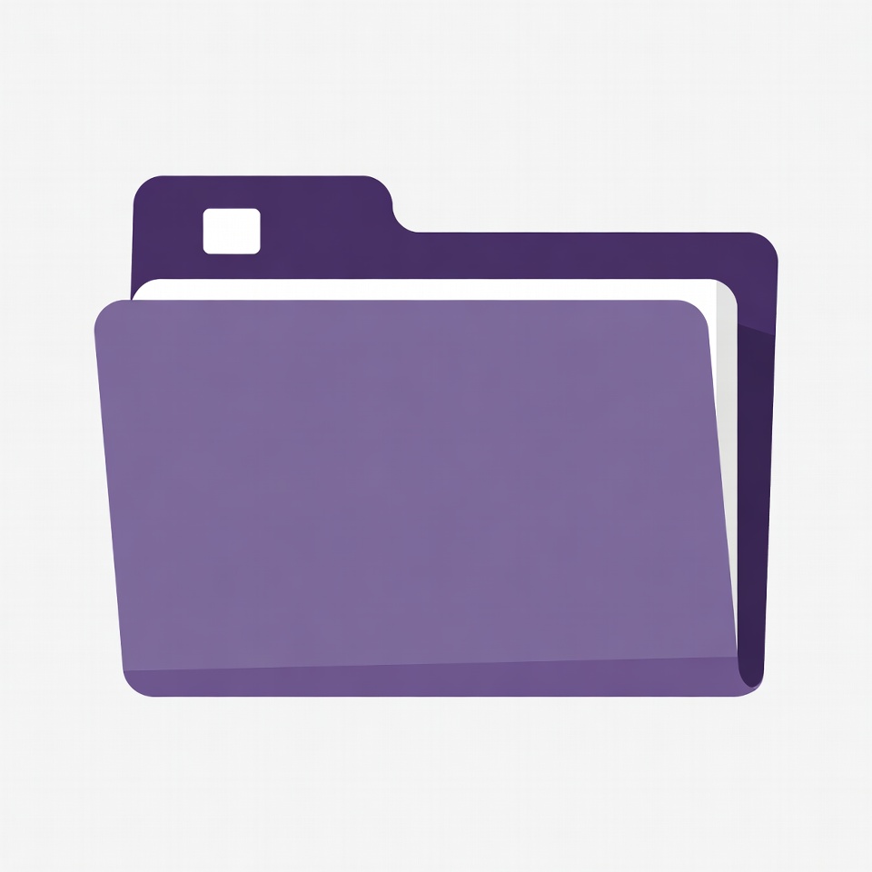Open Purple Folder Icon Open Purple Folder Icon