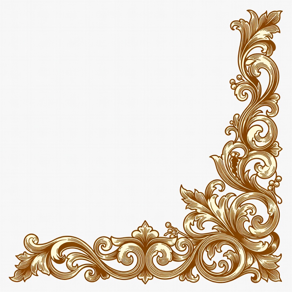 Gold Ornate Corner Border Design Gold Ornate Corner Border Design