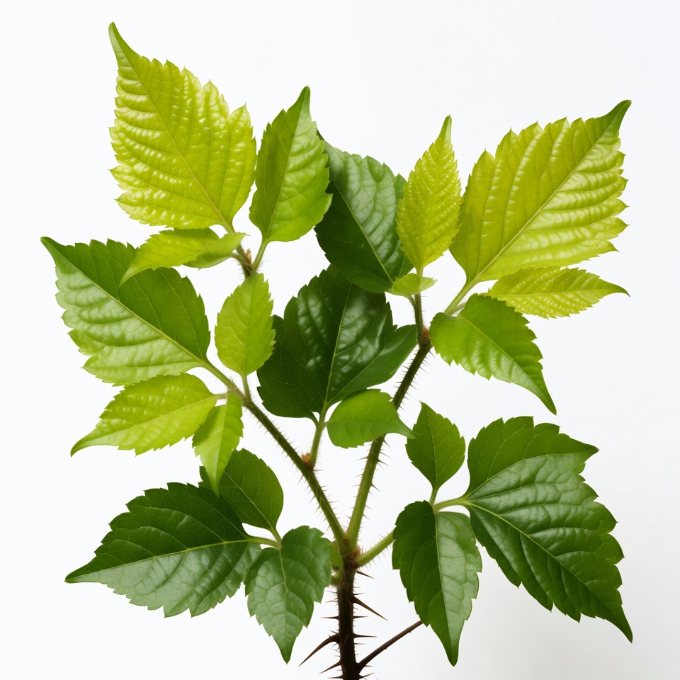 Green Japanese Barberry Leaves Plant Green Japanese Barberry Leaves Plant