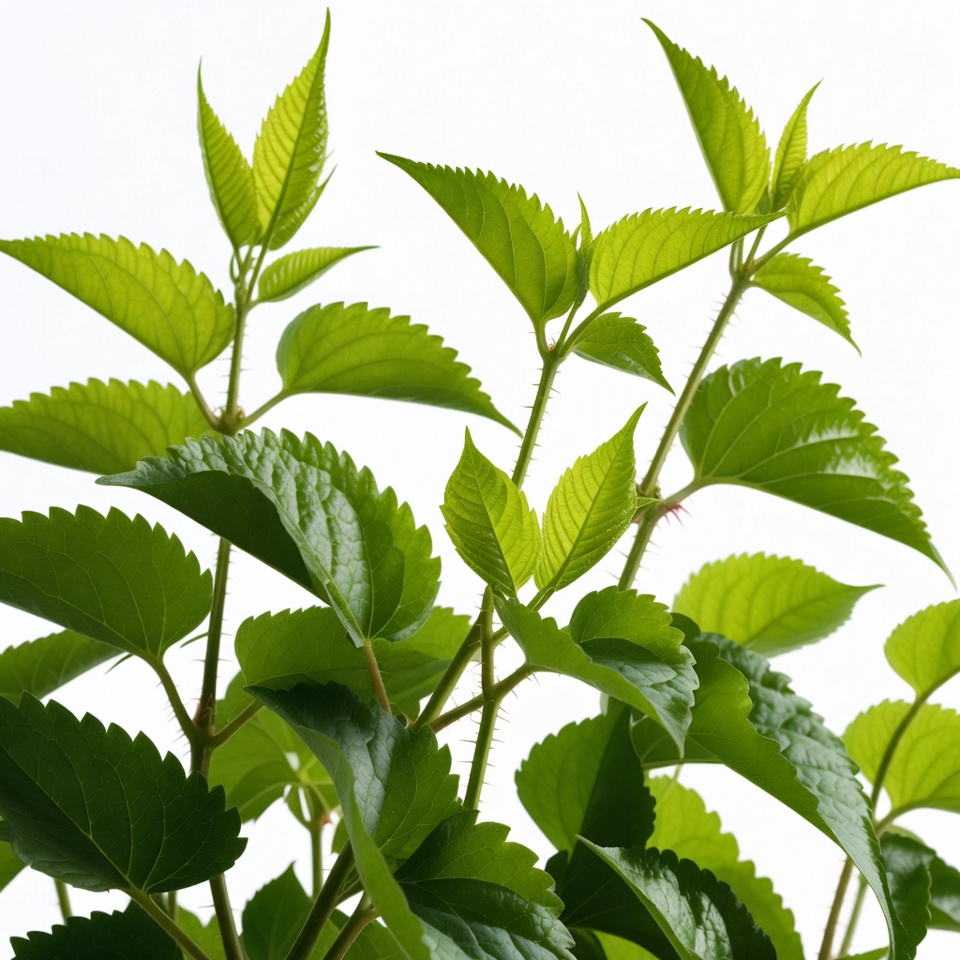 Fresh green serrated leaves plant Fresh green serrated leaves plant
