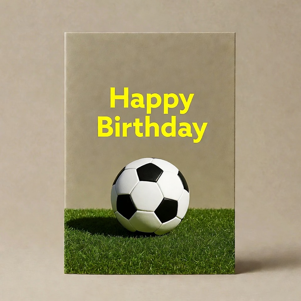 Happy Birthday Soccer Ball Card Happy Birthday Soccer Ball Card