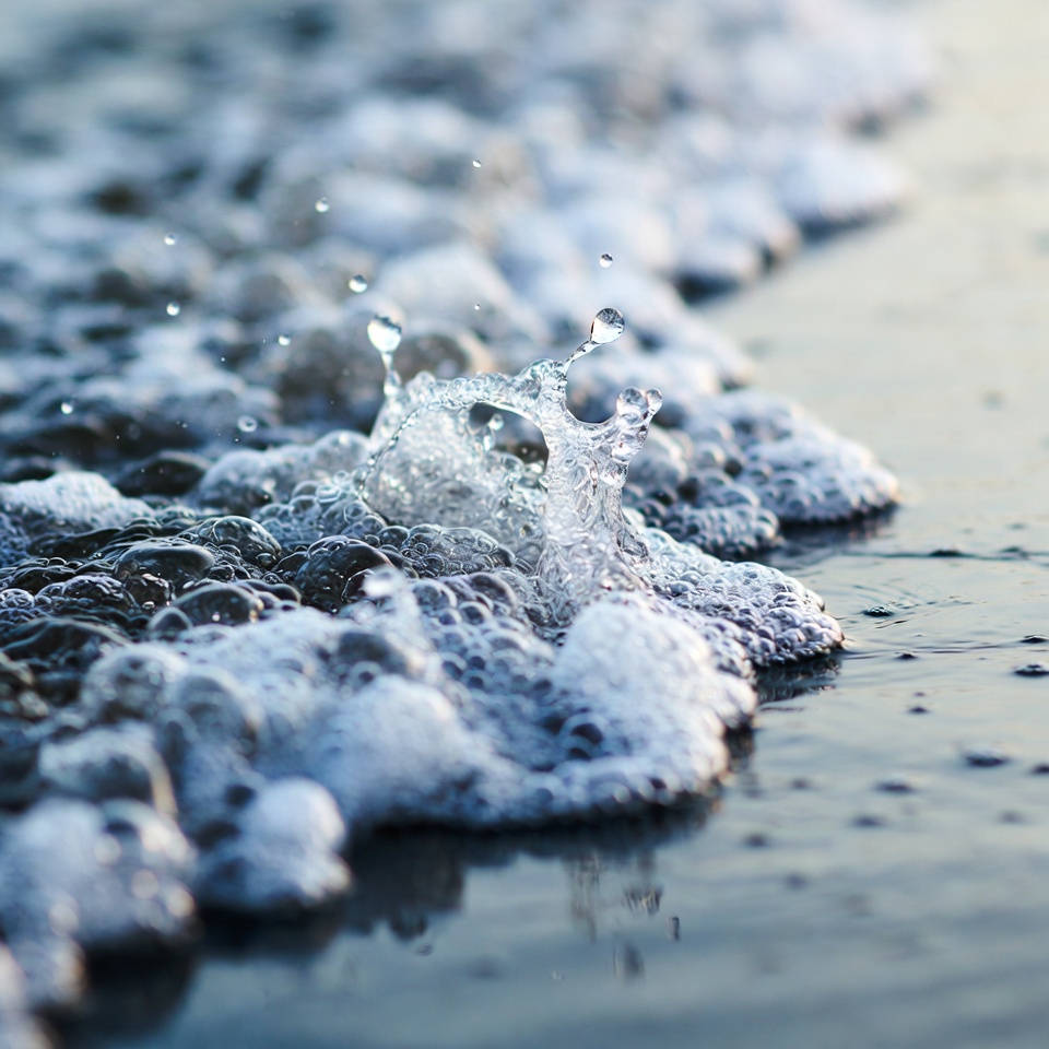 Ocean Waves Crashing with Foam Splash Ocean Waves Crashing with Foam Splash