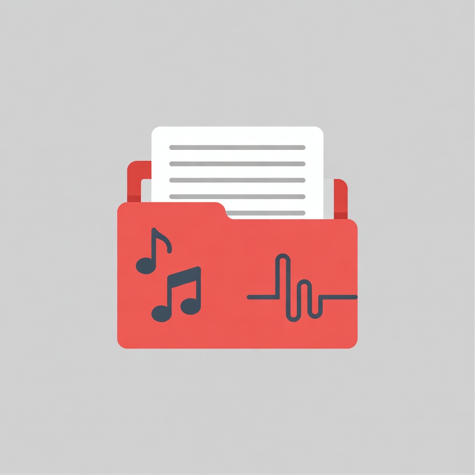 Red Music Folder Icon Red Music Folder Icon