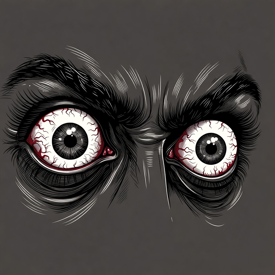 Intense Bloodshot Eyes Illustration Intense Bloodshot Eyes Illustration