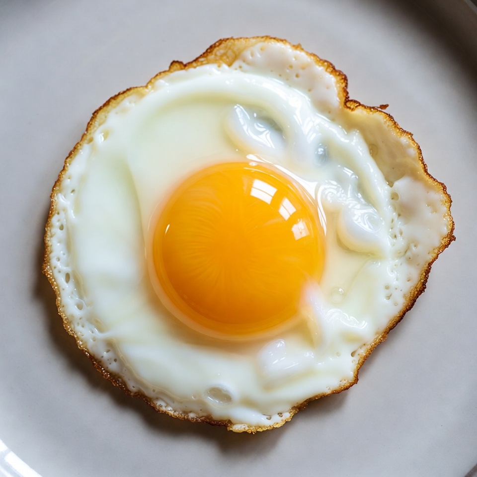 Fried Egg on White Plate Fried Egg on White Plate
