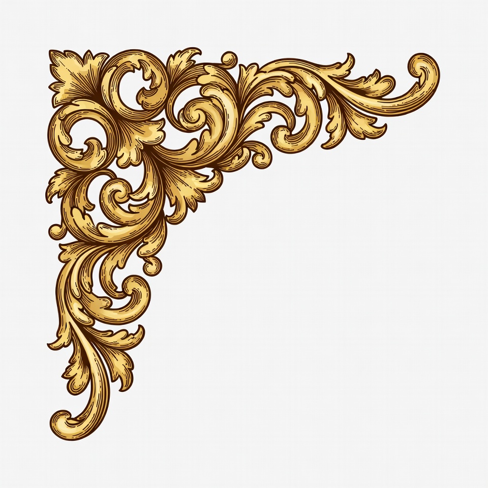 Gold Ornate Corner Design Gold Ornate Corner Design