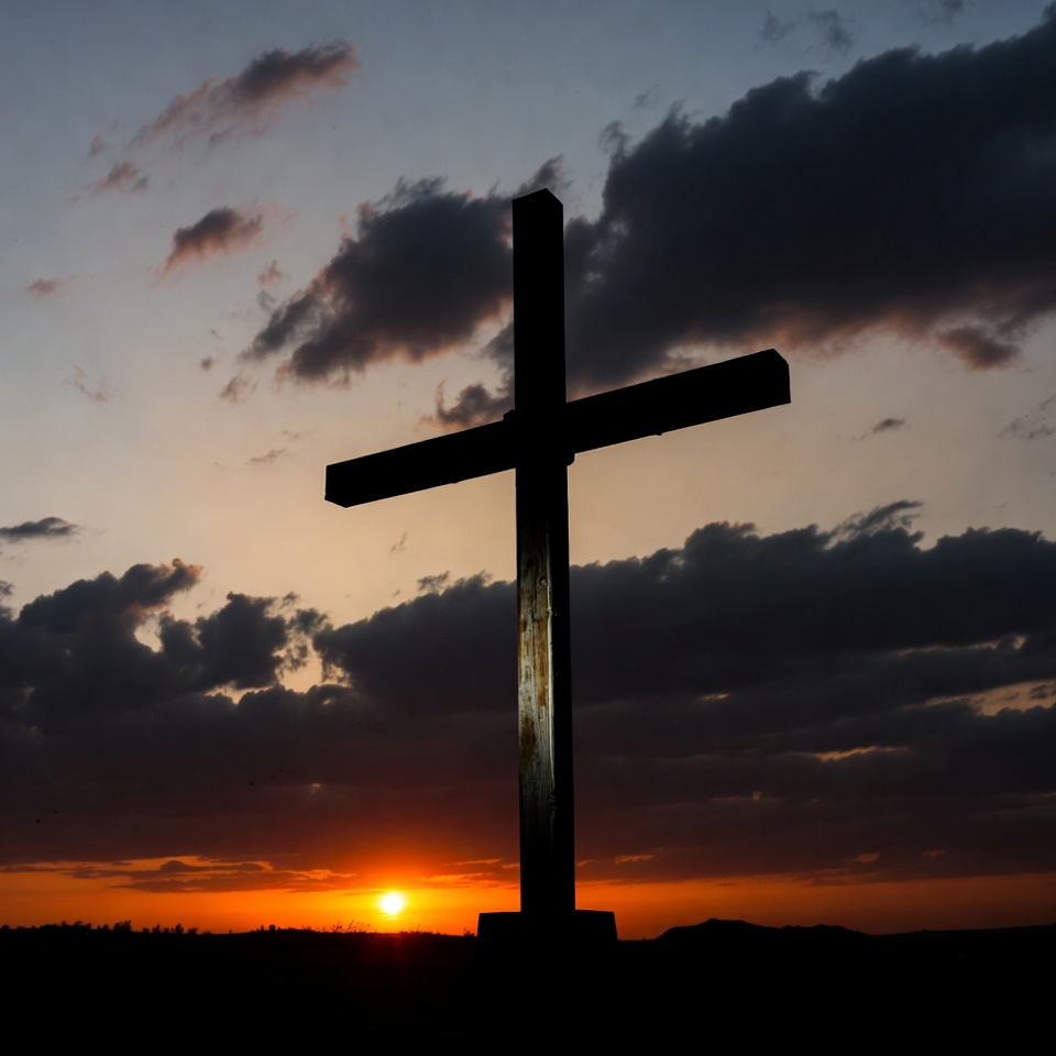Cross Silhouette at Sunset Cross Silhouette at Sunset