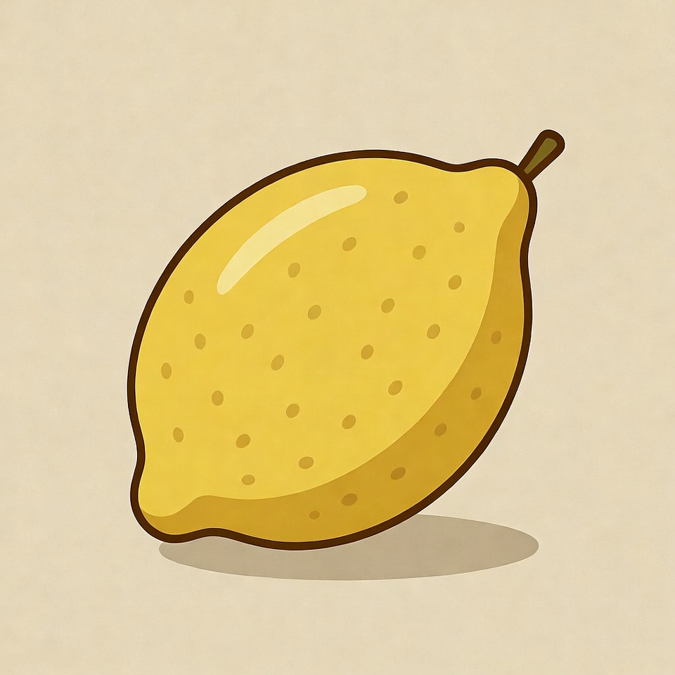 Yellow Lemon Illustration Yellow Lemon Illustration