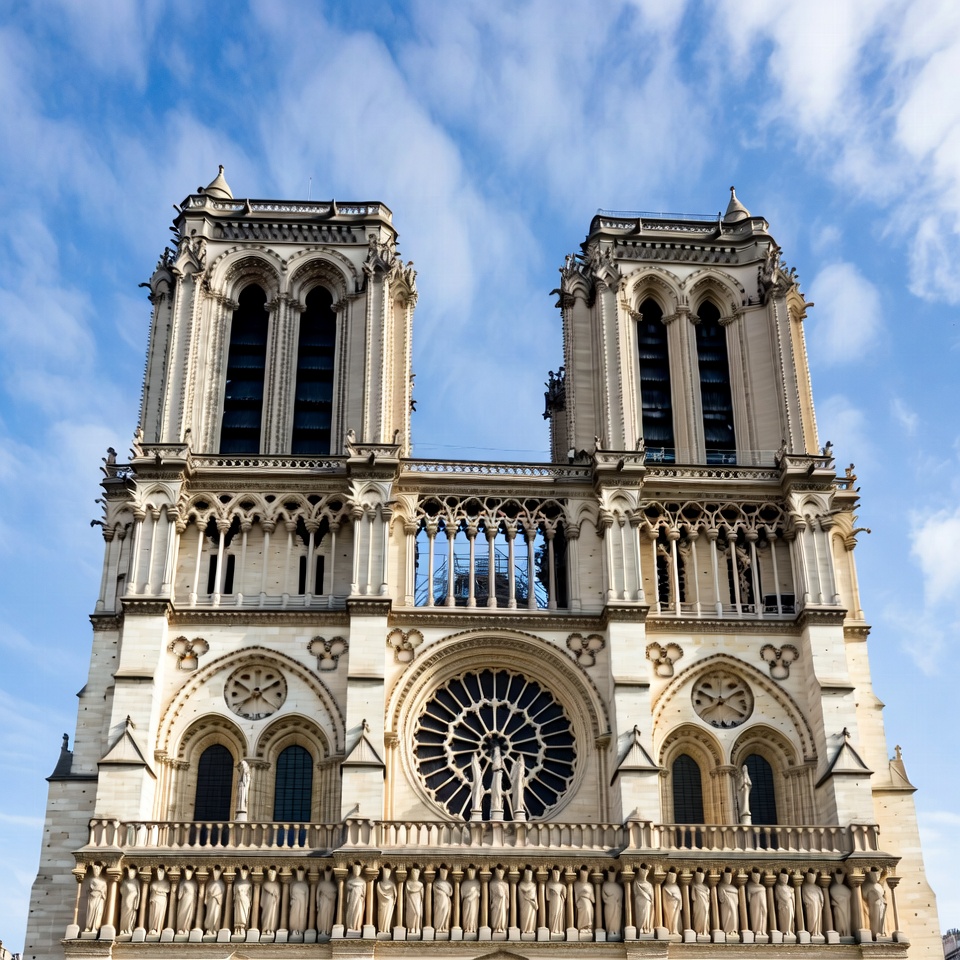 Notre Dame Cathedral facade Notre Dame Cathedral facade