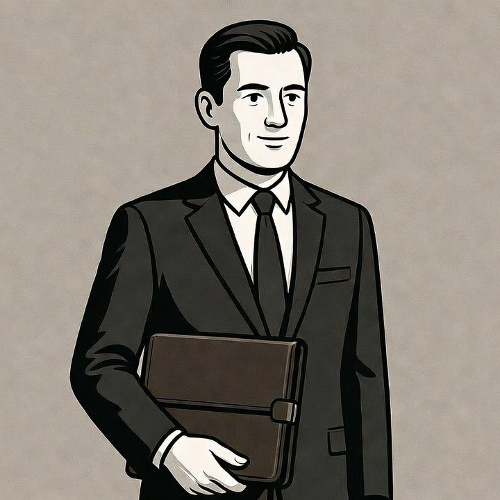 Man holding briefcase in suit Man holding briefcase in suit