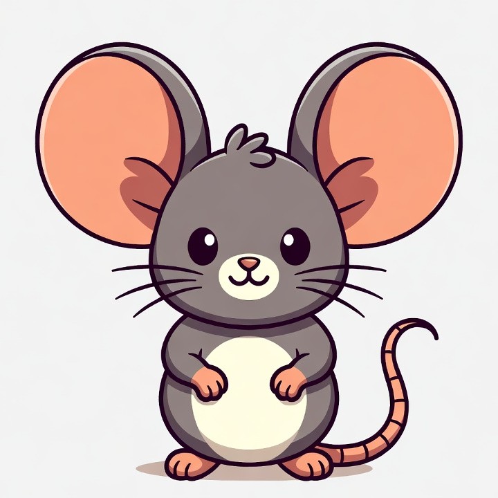 Cute cartoon mouse illustration Cute cartoon mouse illustration