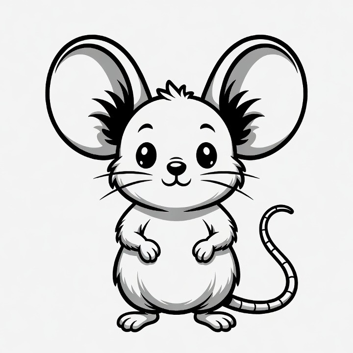 Cute cartoon mouse illustration Cute cartoon mouse illustration