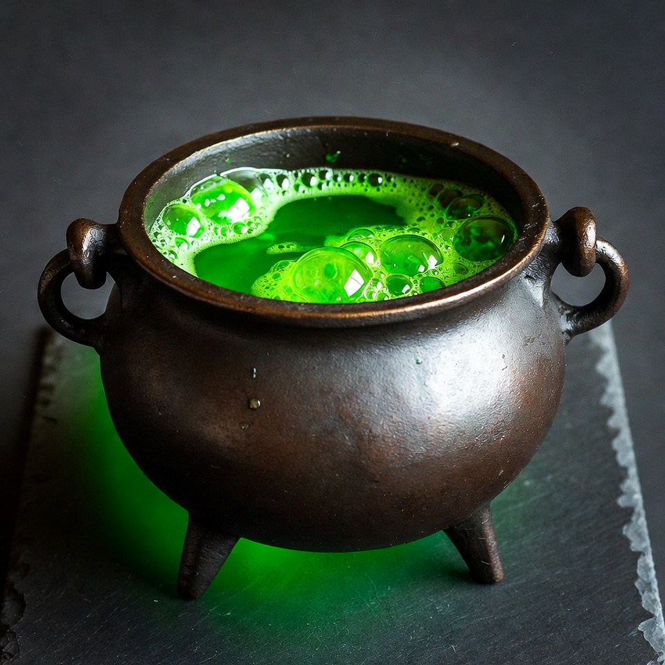 Bubbling Green Witch Cauldron Potion Bubbling Green Witch Cauldron Potion