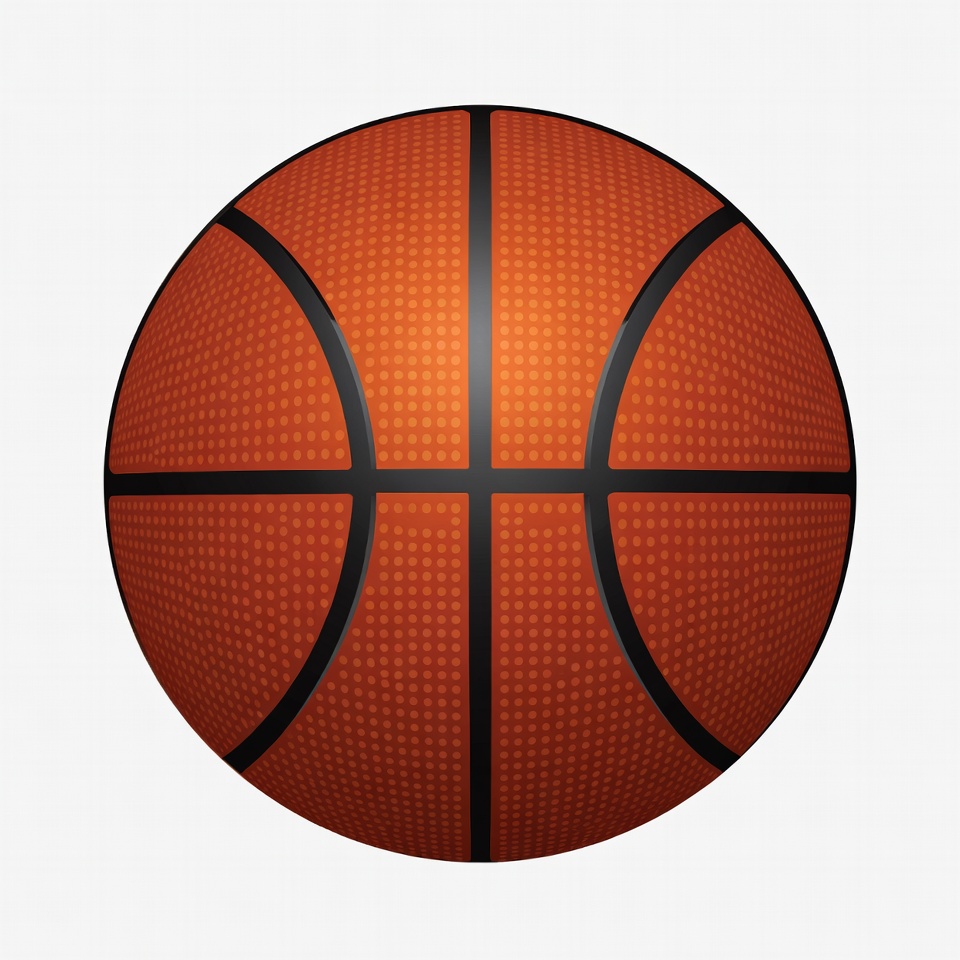 Orange basketball on white background Orange basketball on white background