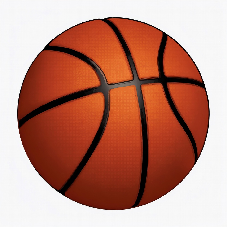 Orange Basketball on White Background Orange Basketball on White Background