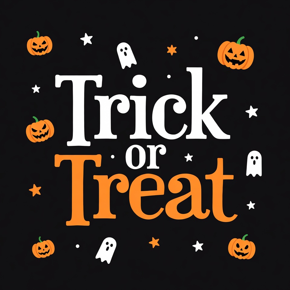 Trick or Treat Halloween Illustration Trick or Treat Halloween Illustration