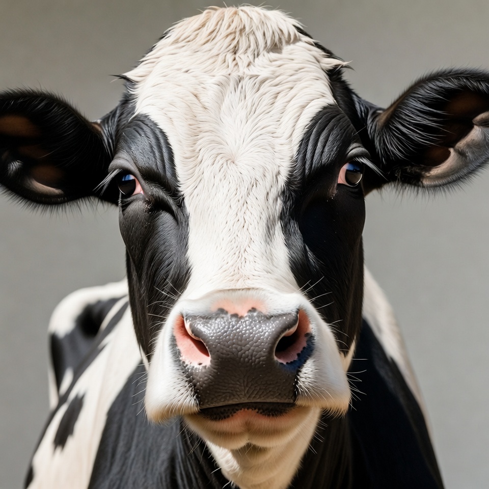 Closeup Holstein cow face Closeup Holstein cow face