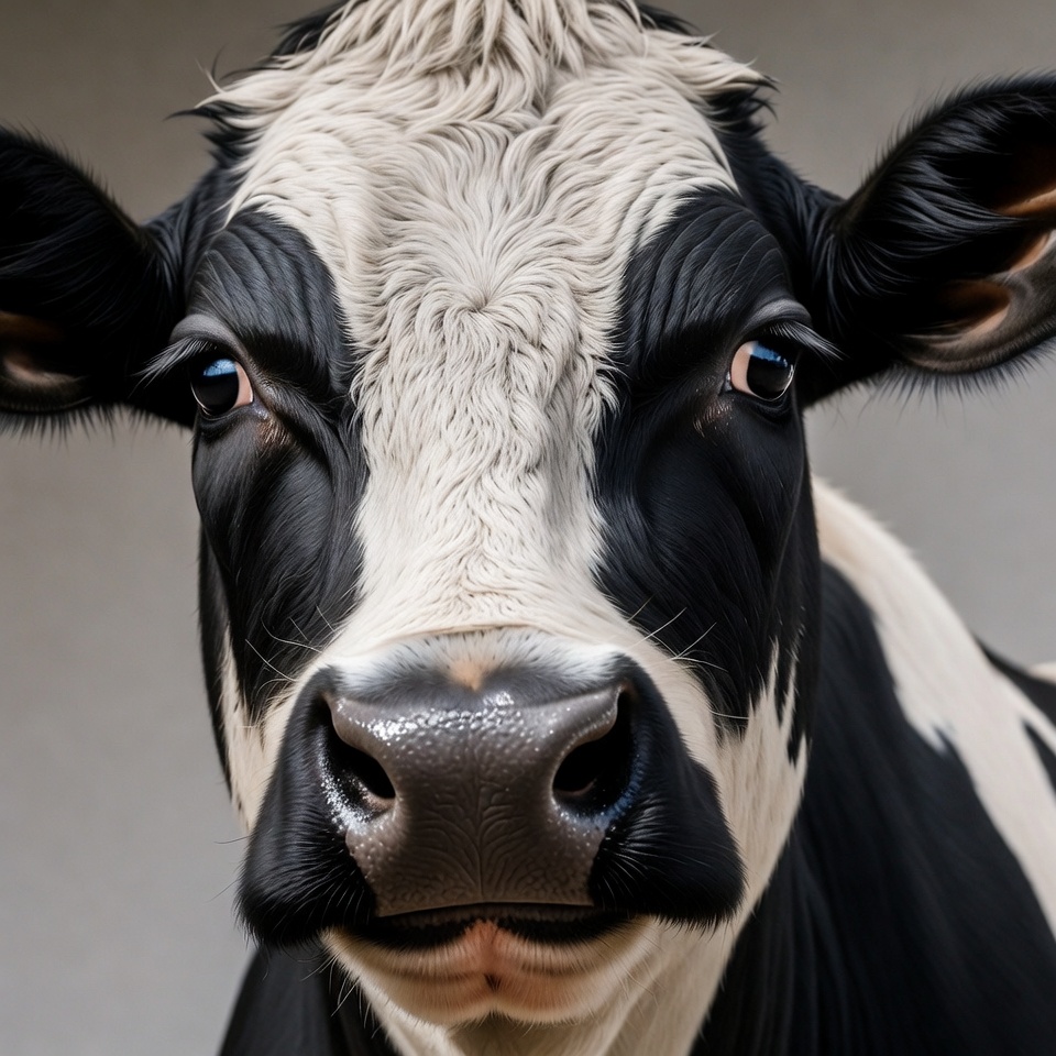 Close-up Holstein cow face Close-up Holstein cow face