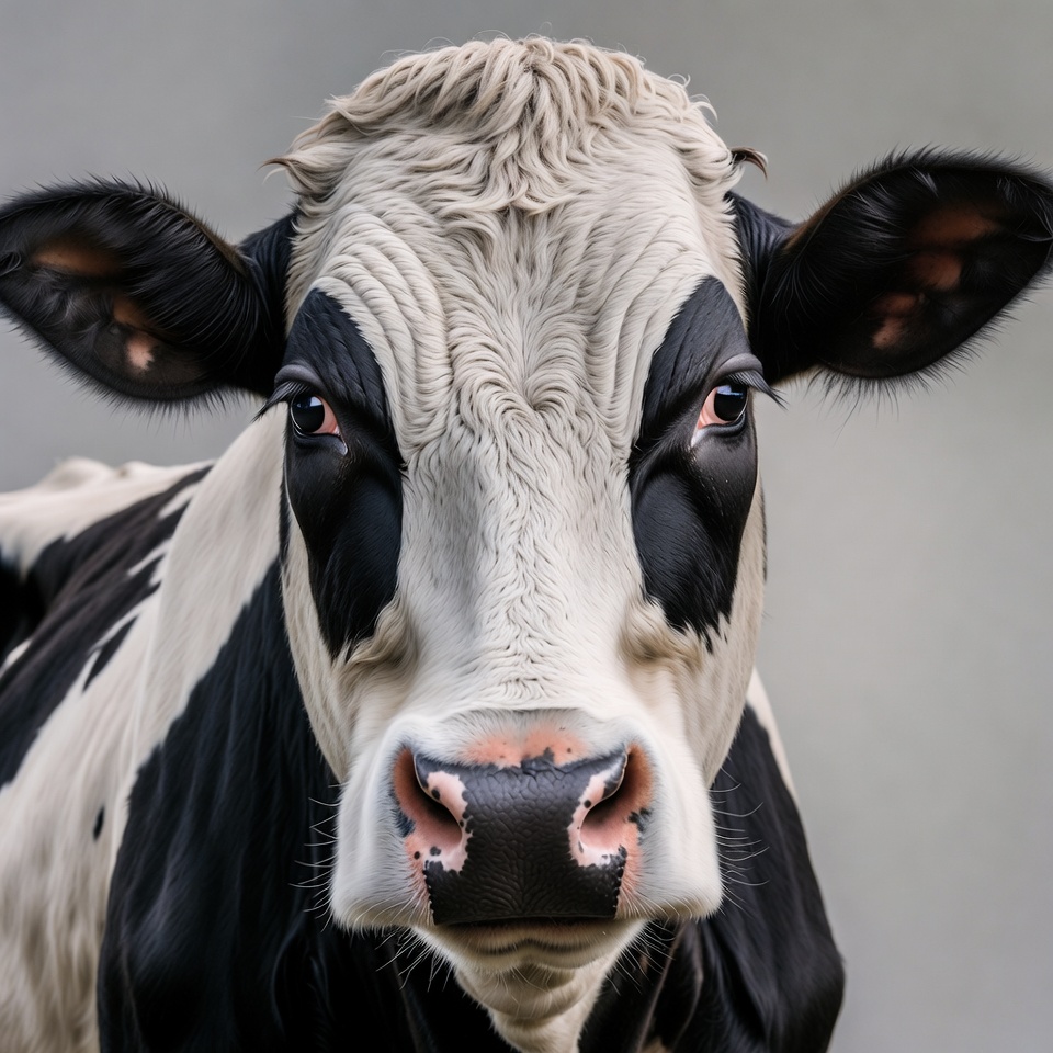 Close-up Holstein cow face Close-up Holstein cow face