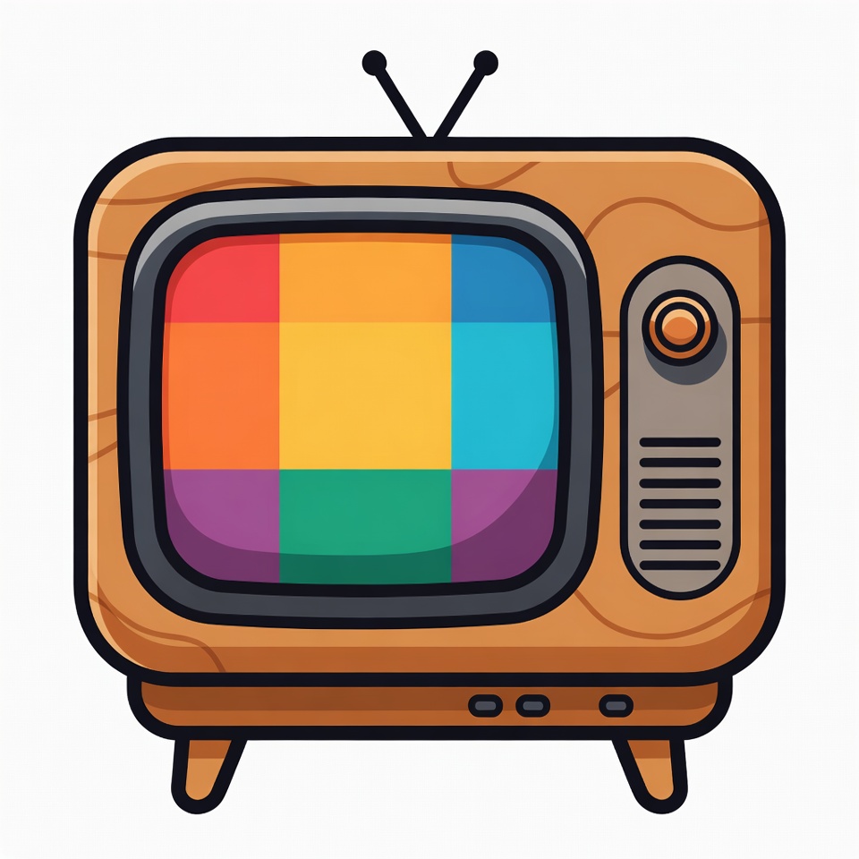 Retro TV with Color Bars Retro TV with Color Bars