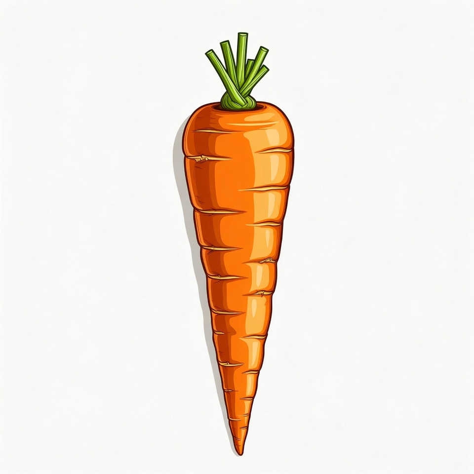 Cartoon carrot on white background Cartoon carrot on white background