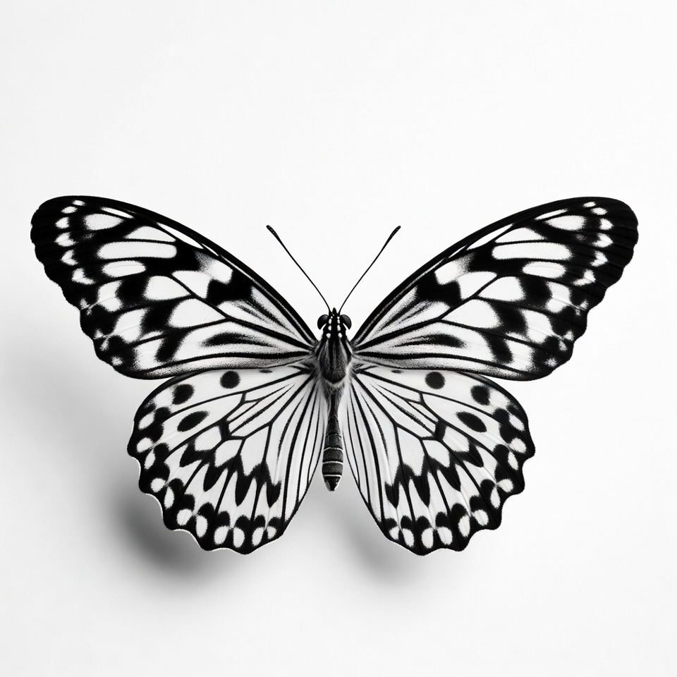 Black and White Butterfly Black and White Butterfly