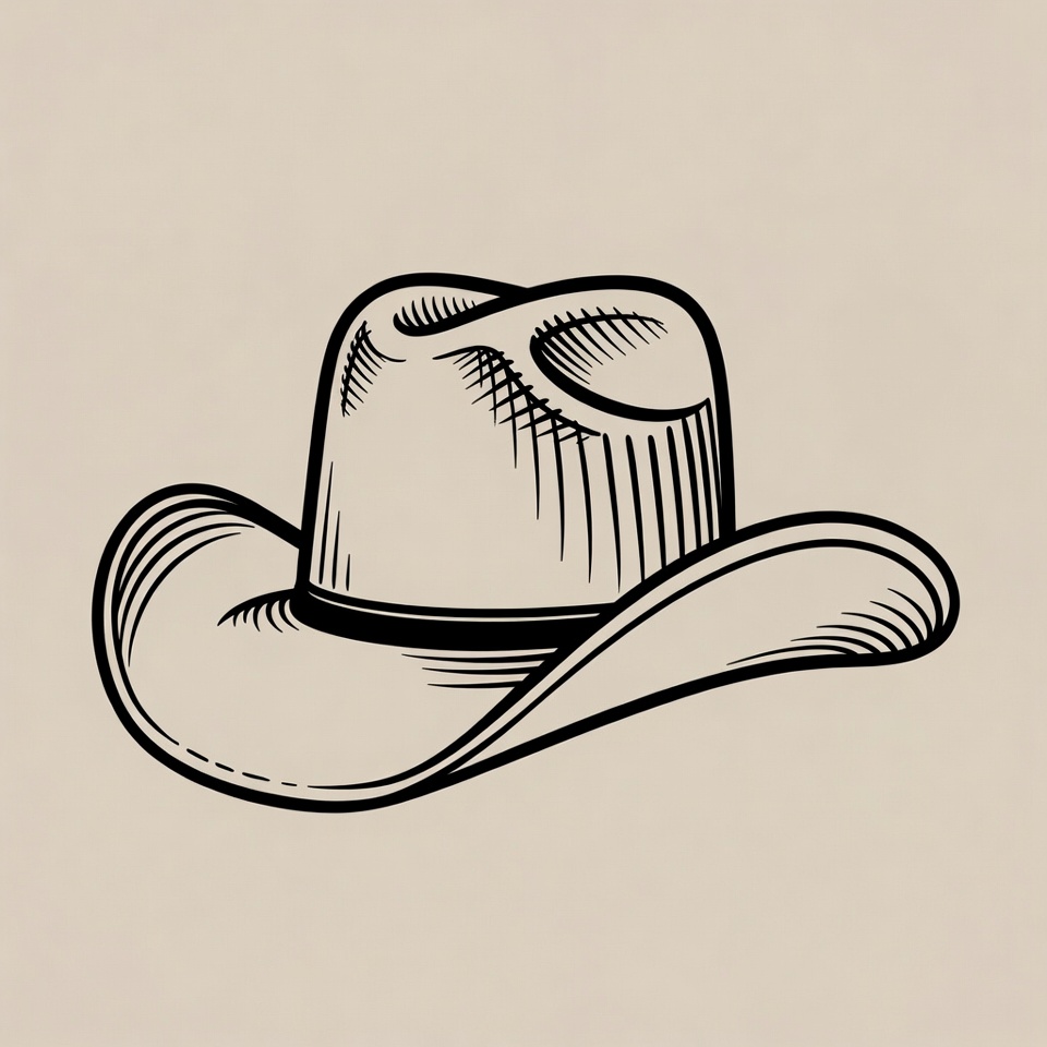 Cowboy hat illustration Cowboy hat illustration