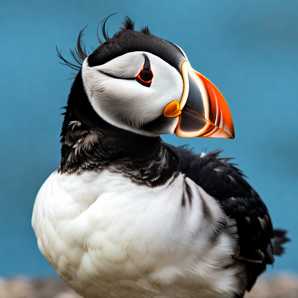 Atlantic Puffin Facing Camera Atlantic Puffin Facing Camera