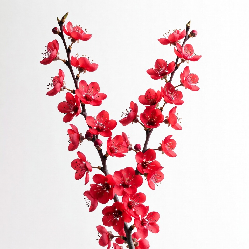 Red Flowering Plum Branches Red Flowering Plum Branches