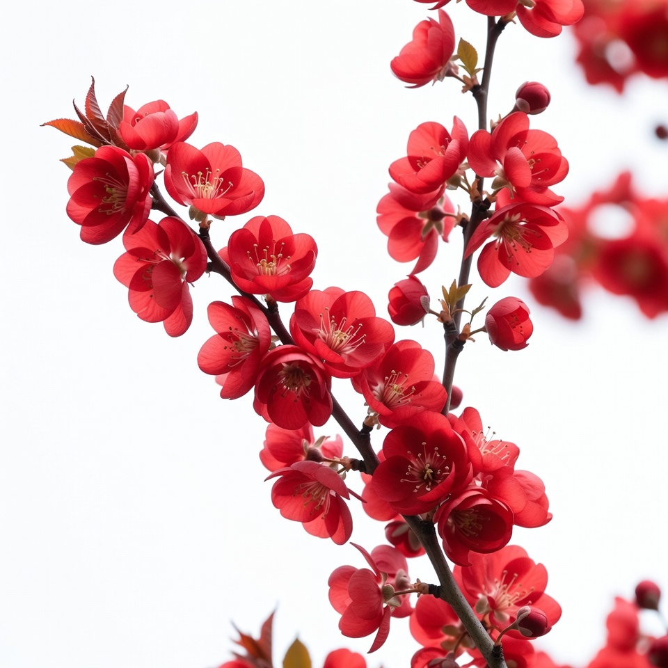 Red Flowering Plum Branch Red Flowering Plum Branch