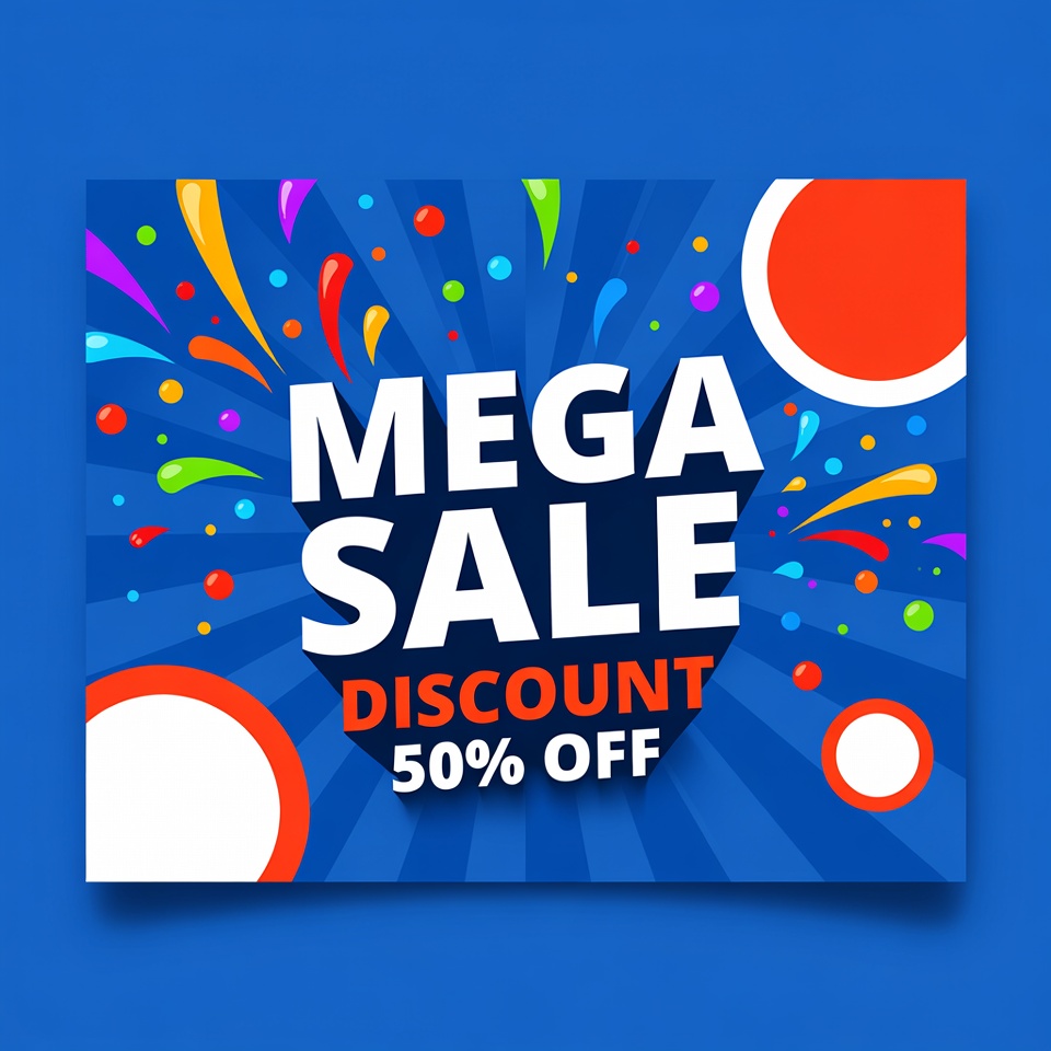 Mega Sale 50% Off Banner Mega Sale 50% Off Banner