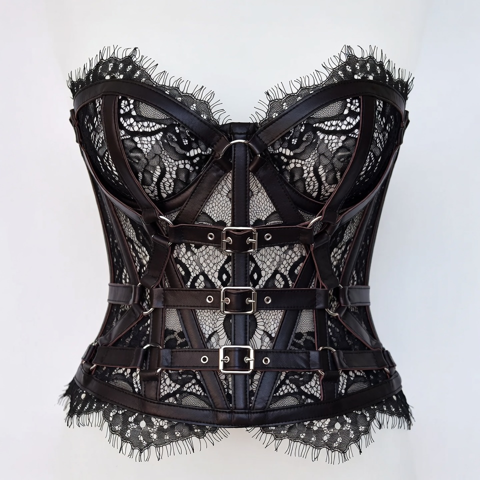 Black Lace Strap Corset Black Lace Strap Corset