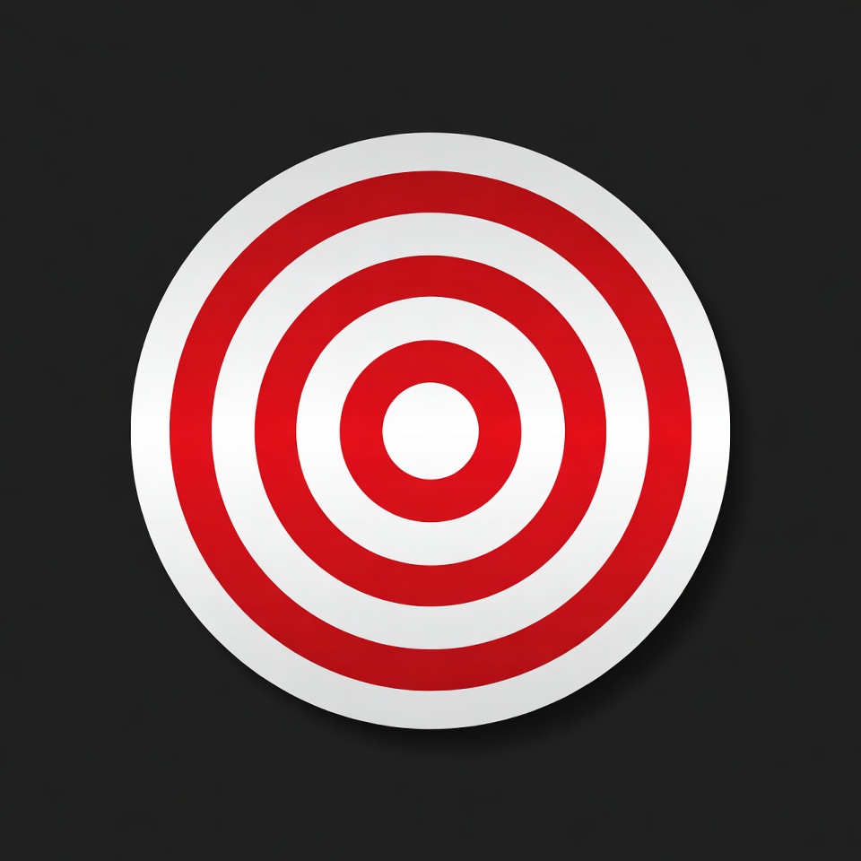 Red Target with White Circles Red Target with White Circles