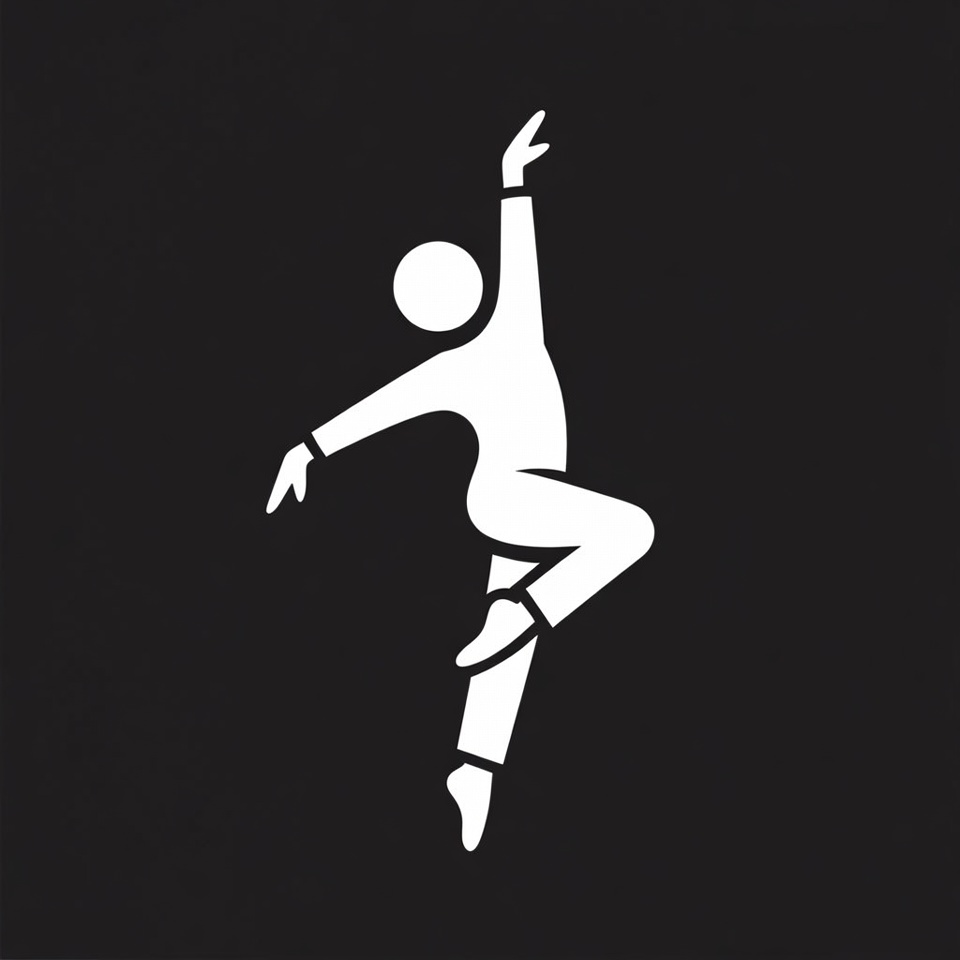 Dancing silhouette on black background Dancing silhouette on black background