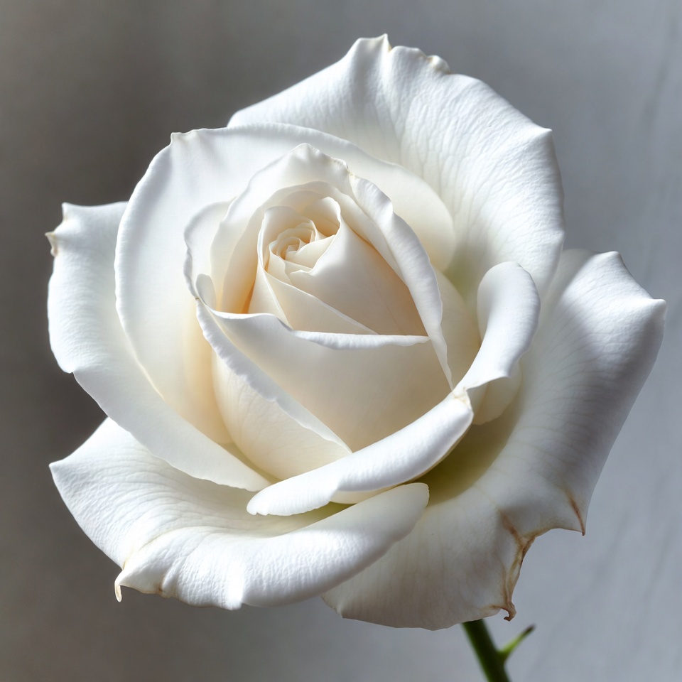 White Rose on Stem White Rose on Stem