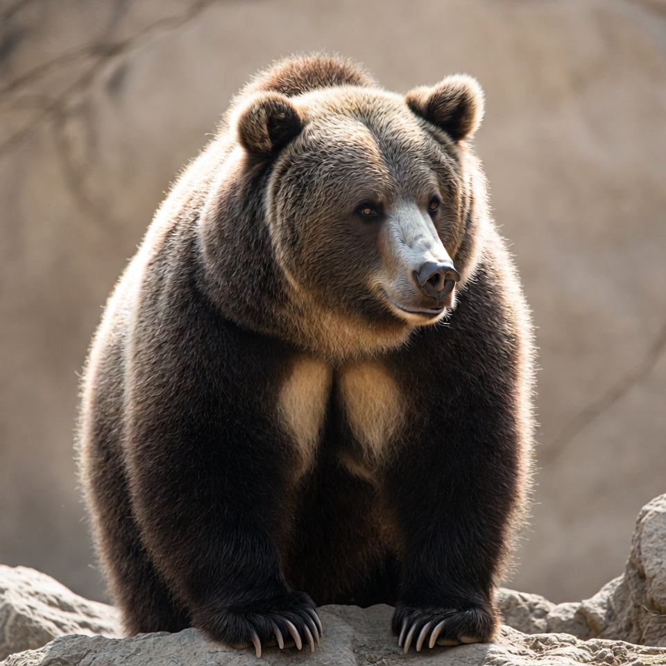 Grizzly Bear on Rock Grizzly Bear on Rock