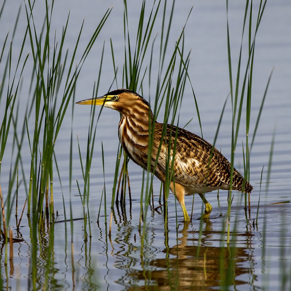 Striated Heron in Reeds Striated Heron in Reeds