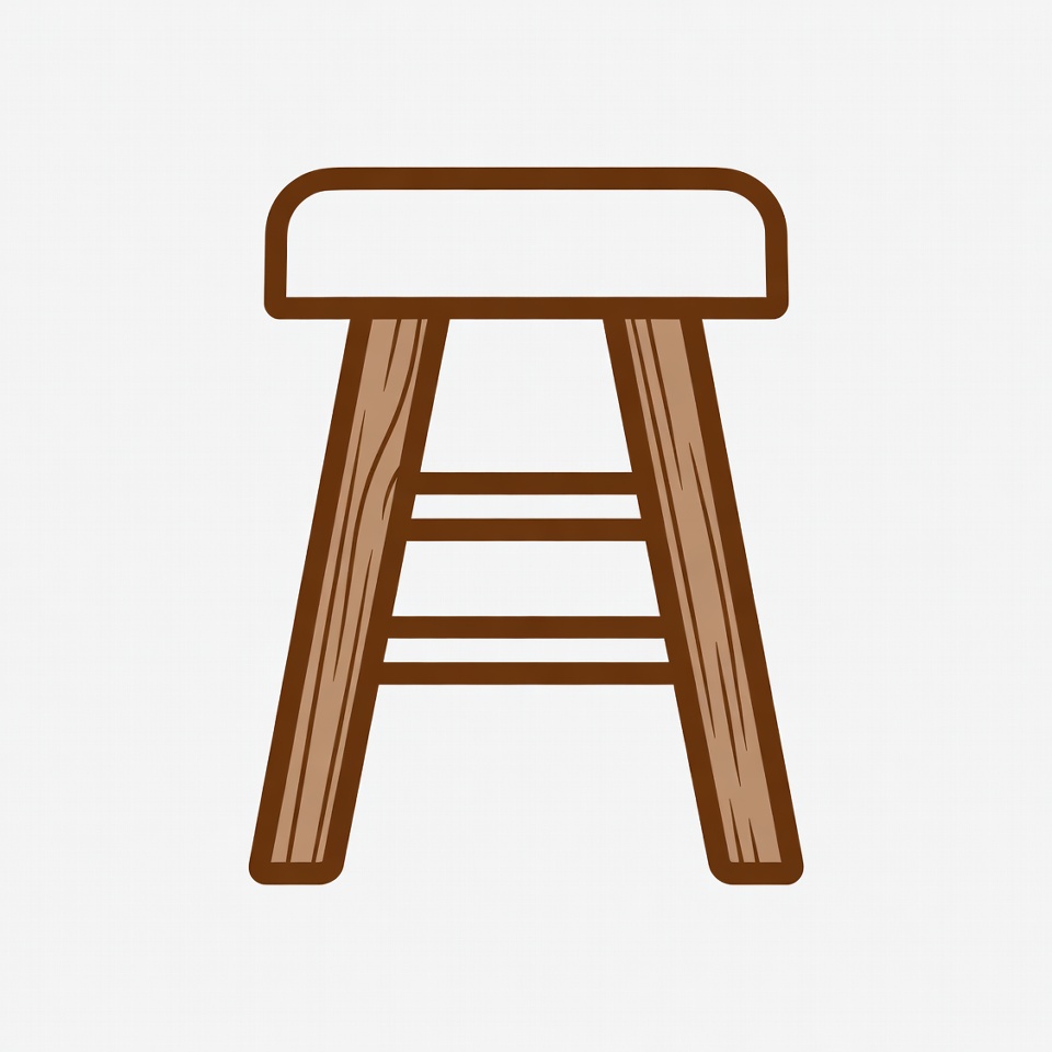 Wooden Stool Illustration Wooden Stool Illustration