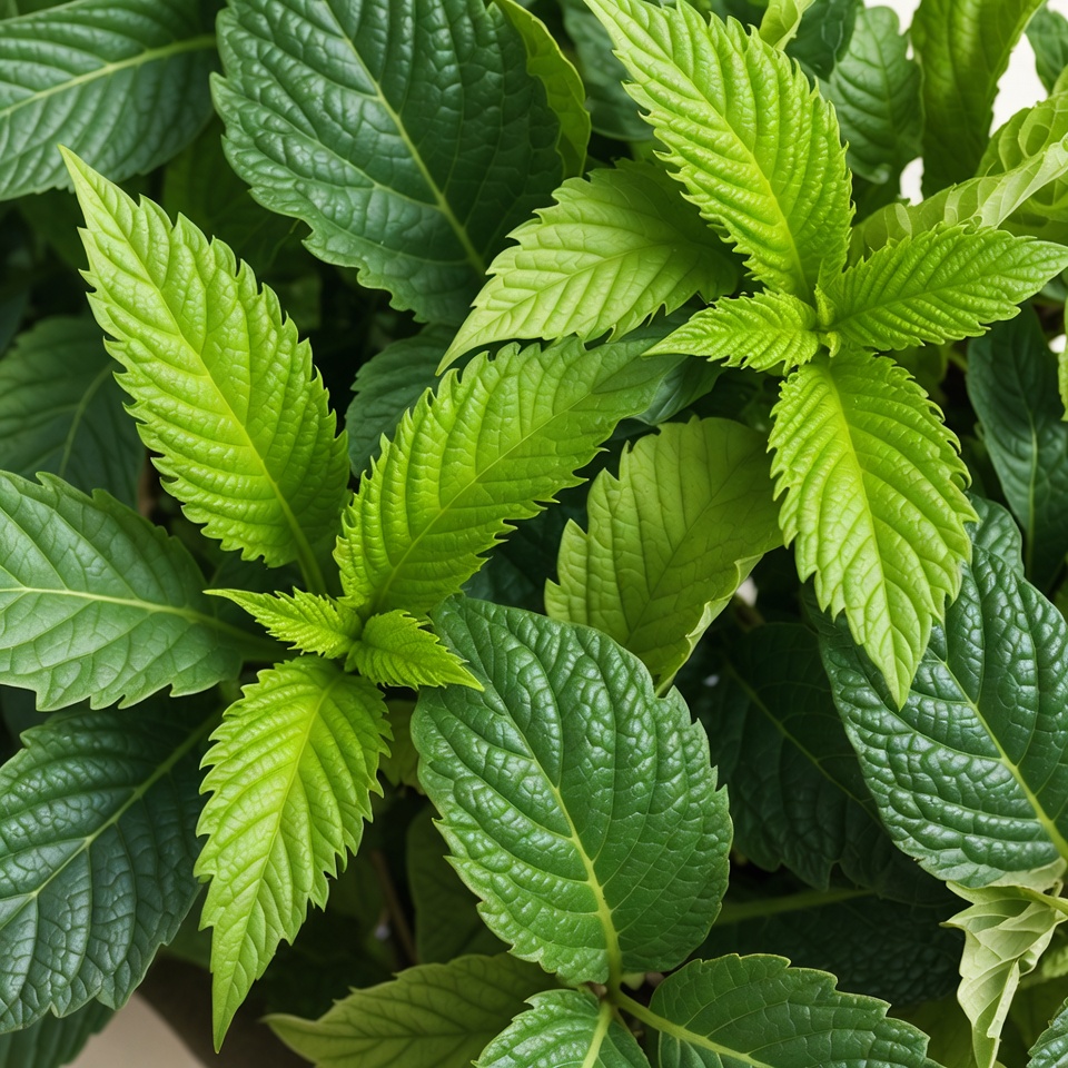 Fresh Green Cannabis Leaves Closeup Fresh Green Cannabis Leaves Closeup