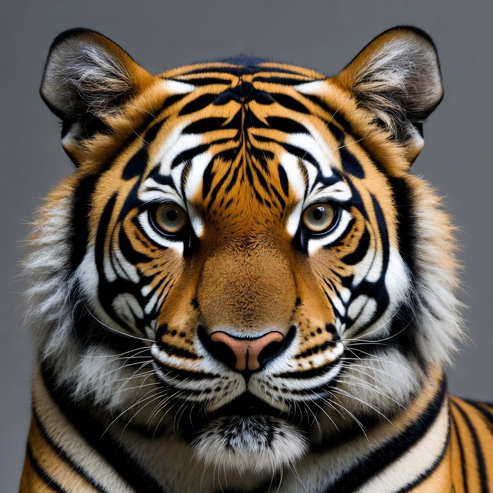 Close-up tiger face portrait Close-up tiger face portrait